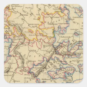 Pegatina Cuadrada Alemania Central