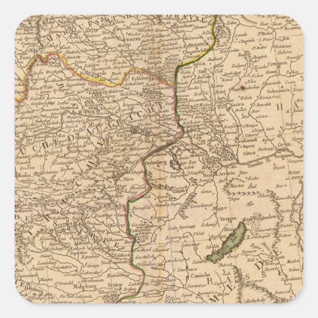 Pegatina Cuadrada Alemania Central 5 (Anverso)