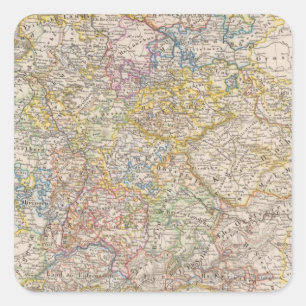 Pegatina Cuadrada Alemania de Rudolf von Habsburgo