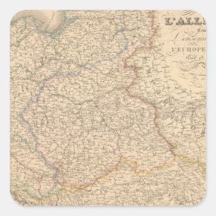 Pegatina Cuadrada Alemania del este