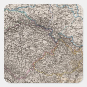 Pegatina Cuadrada Alemania del Este o Bohemia