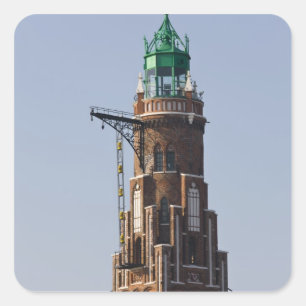 Pegatina Cuadrada Alemania, Estado de Bremen, Bremerhaven. Puerto