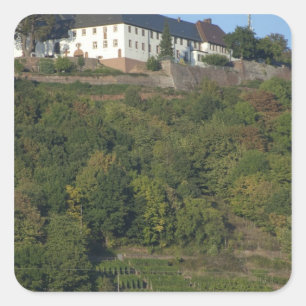 Pegatina Cuadrada Alemania, Franconia, Wertheim. Colinas especiales