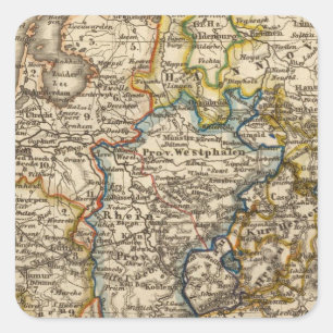 Pegatina Cuadrada Alemania, Holanda y Bélgica