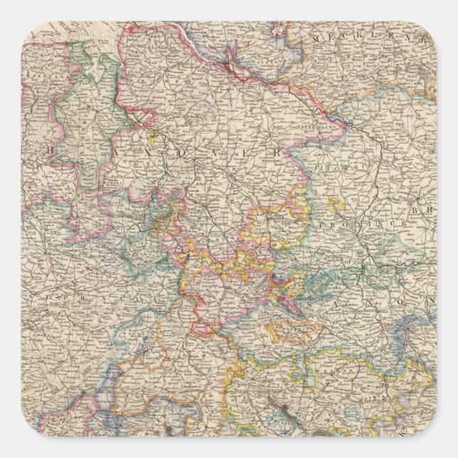 Pegatina Cuadrada Alemania Occidental (Anverso)