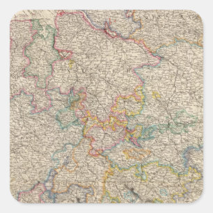 Pegatina Cuadrada Alemania Occidental