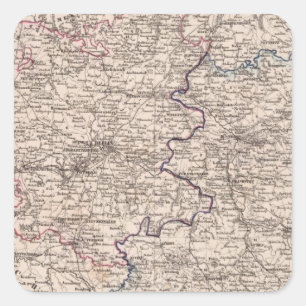 Pegatina Cuadrada Alemania, Polonia