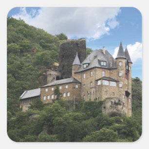 Pegatina Cuadrada Alemania, Sankt Goarshausen, Sankt Goarshausen