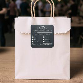 Pegatina Cuadrada Alergenos de seguridad alimentaria Hoja de product