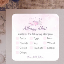 Alerta de Alergia a la Bolsa de Piping Rosa Elegan