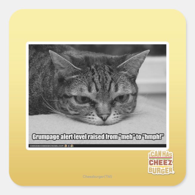 Pegatina Cuadrada Alerta de página de grupo (Anverso)