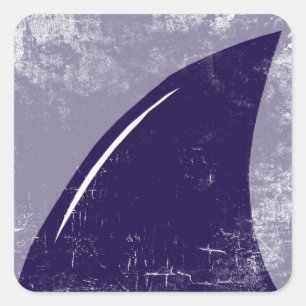 Pegatina Cuadrada aleta del tiburón