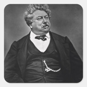 Pegatina Cuadrada Alexandre Dumas pere (1802-70), de 'Galerie Cont