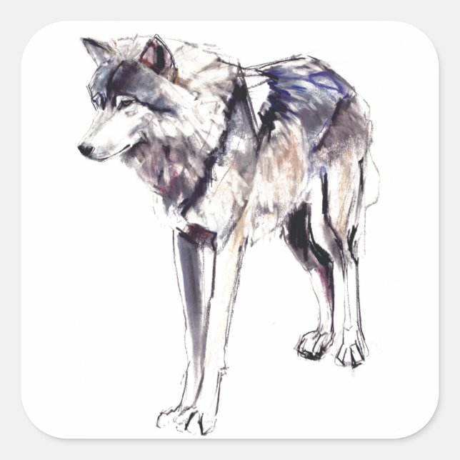 Pegatina Cuadrada Alfa (Anverso)