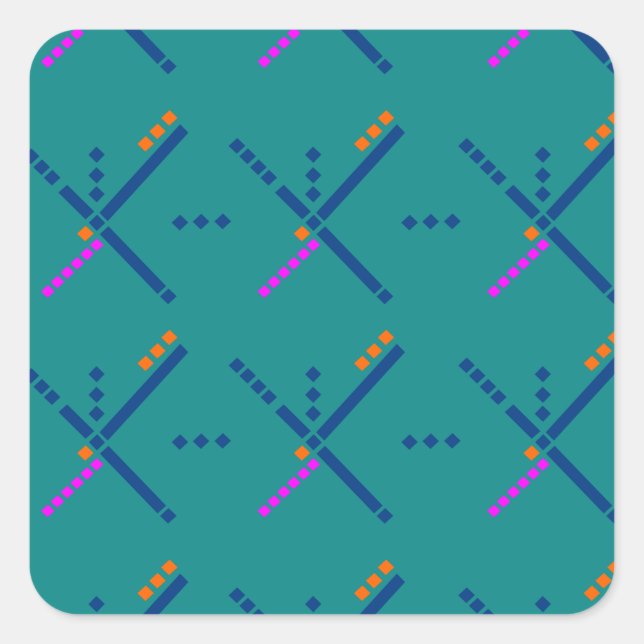 Pegatina Cuadrada Alfombra del aeropuerto PDX Portland (Anverso)