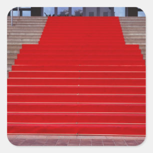 Pegatina Cuadrada alfombra roja