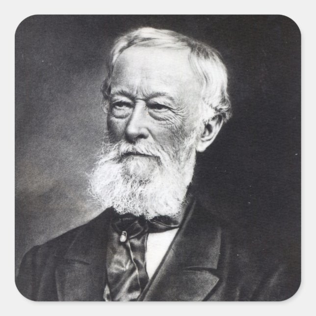 Pegatina Cuadrada Alfred Krupp (Anverso)