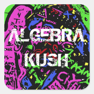 PEGATINA CUADRADA ÁLGEBRA KUSH