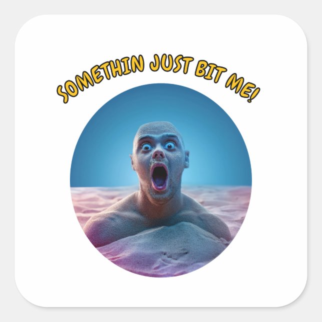 Pegatina Cuadrada ¡Algo Me Bordó! (Anverso)