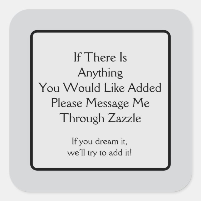 Pegatina Cuadrada ¿Algo que agregar? (Anverso)