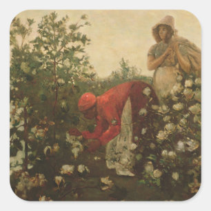 Pegatina Cuadrada Algodón de altiplanicie