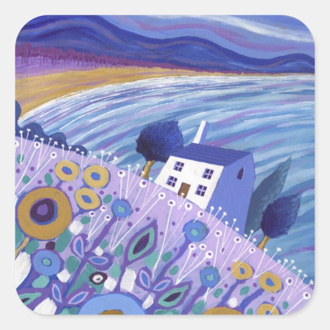 Pegatina Cuadrada Algodón en la cima del acantilado 2013 (Anverso)