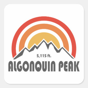 Pegatina Cuadrada Algonquin Peak