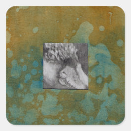 Pegatina Cuadrada Alien Dragon