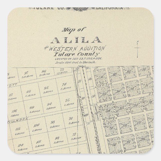 Pegatina Cuadrada Alila (Anverso)