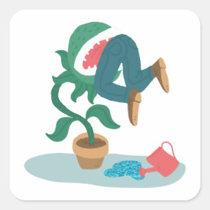 Pegatina Cuadrada alimentarme con venus flytrampa