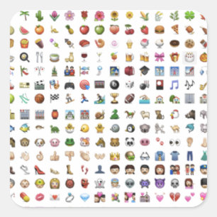 Pegatina Cuadrada All iPhone/iOS emojis