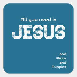 Pegatina Cuadrada All You Need is Jesus Sticker 2