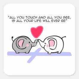 Pegatina Cuadrada All you touch