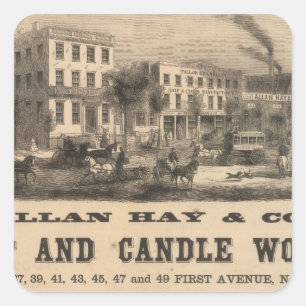 Pegatina Cuadrada Allan Hay and Company