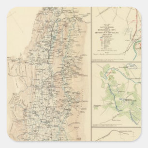 Pegatina Cuadrada Alleghanies, Valle de Virginia