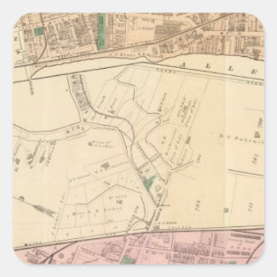 Pegatina Cuadrada Allegheny ward 9 Sharpsburg