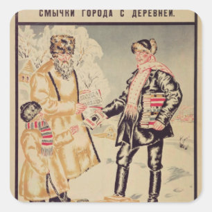 Pegatina Cuadrada Alliance entre la ciudad y