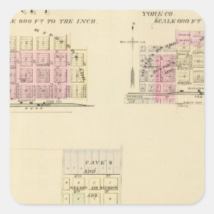 Pegatina Cuadrada Alma, Nebraska