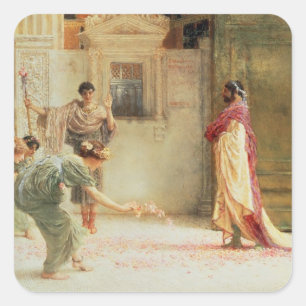 Pegatina Cuadrada Alma-Tadema Caracalla: AD 211, 1902