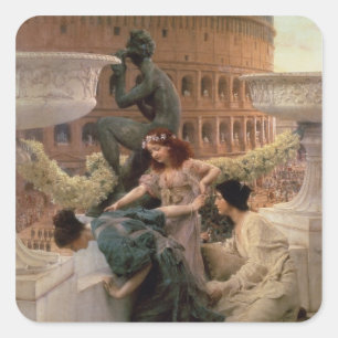 Pegatina Cuadrada Alma-Tadema   Coliseo, 1896