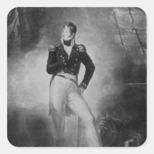 Pegatina Cuadrada Almirante Thomas Cochrane