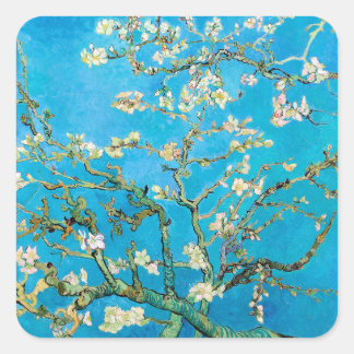 Pegatina Cuadrada Almond Blossom Vincent van Gogh