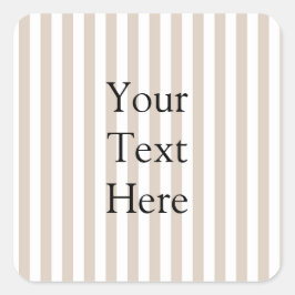 Pegatina Cuadrada Almond & White Stripes 