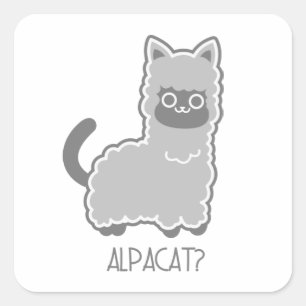 Pegatina Cuadrada ¿Alpacat?