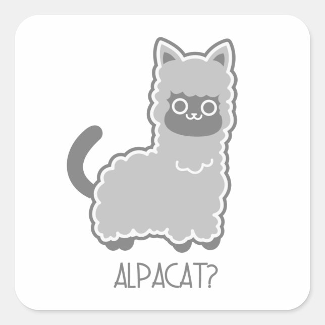 Pegatina Cuadrada ¿Alpacat? (Anverso)