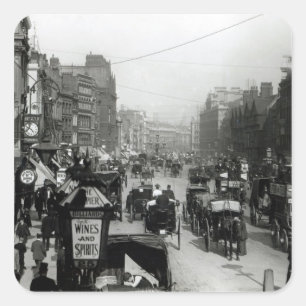 Pegatina Cuadrada Alta Holborn, Londres, c.1890