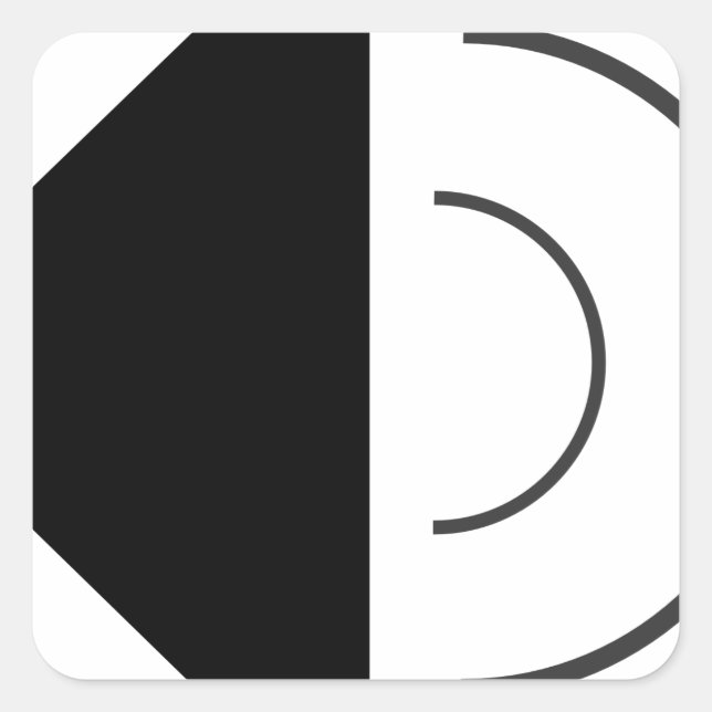 Pegatina Cuadrada Altavoz de volumen (Anverso)