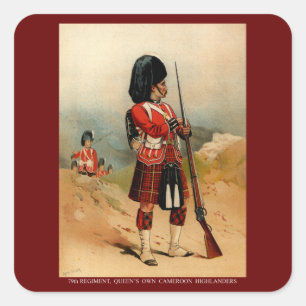 Pegatina Cuadrada Altiplano de Queens en Camerún