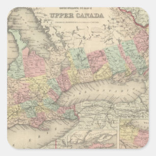 Pegatina Cuadrada Alto Canadá