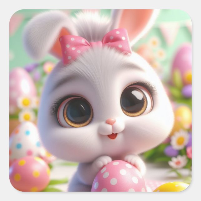 Pegatina Cuadrada "Amanda" (Anverso)